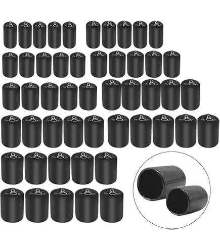 PATIKIL 50 mm vinylrubberen eindkappen, set van 4 flexibele