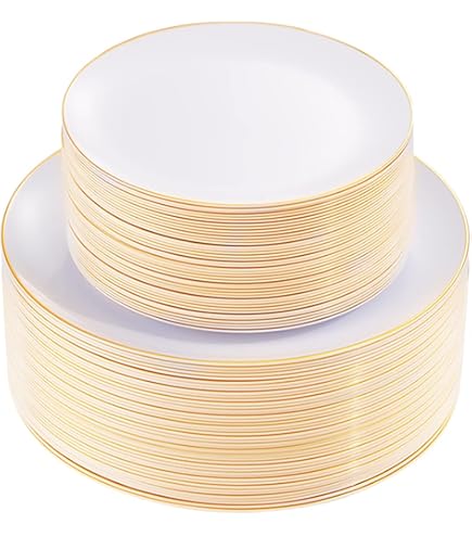 Amazon Disposable Plates With Gold Trim Gold Rimmed Plastic