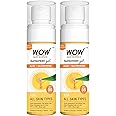 WOW Skin Science Sunscreen SPF 55 PA+++ Matte Finish | Broad Spectrum UVA & UVB Protection | No White Cast | Raspberry rich in Vitamin C, Avocado Oil and Carrot Seed Extract | No Parabens, Silicones | All Skin Types | For Women & Men- 100ml | Pack of 2