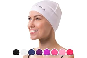 Limmys Damski czepek pływacki, 100% silikonowy, damski czepek pływacki, najwyższa jakość, rozciągliwe i wygodne czapki pływackie, dostępne w różnych atrakcyjnych kolorach …