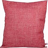 Kissen Stoff rot/weiß