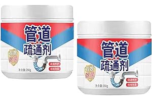 LOEBKE Pipeline Dredging Agent,Strong Kitchen Pipe Dredge Agent Deodorant,Sink and Drain Pipe Dredging Powder Pipe Dredge Agent,Powerful Drain Blockage Cleaner Sink Cleaner Powder (2PCS)