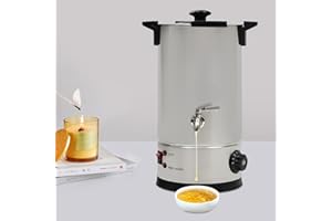 FUROMG Grand Fondeur,éLectrique Chauffe Cires 10 L Pour La Fabrication De Bougies,Interrupteur Rotatif Fondeur De Cire ÉLectrique,30-110 ℃ Kits De Fabrication De Bougies