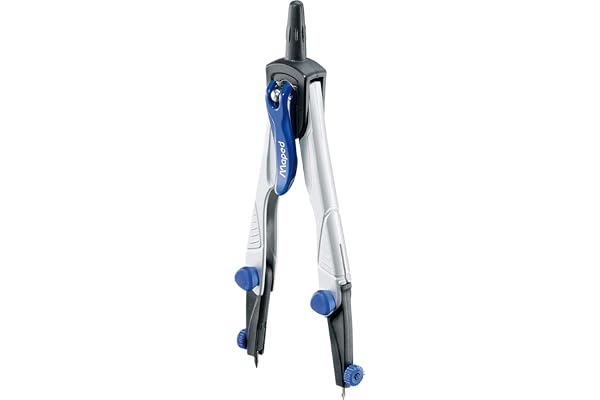 Maped - Compas Maped Technic Compact - Système de Verrouillage Breveté - Blocage des Branches et Tracé Parfait - Compas Mine + Etui-mines M038700