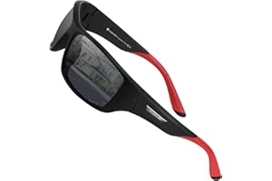 PUKCLAR Mens Sports Polarised Sunglasses for Men Women Running Cycling Fishing Driving Golf TR90 Frame