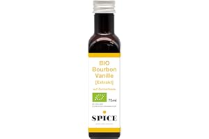 ‎SPICE 345 WORLD'S FINEST SELECTION SPICE BIO Bourbon Vanille Extrakt, 75 ml natürliches Vanilleextrakt flüssig aus BIO Vanille, hochwertige Essenz aus Madagaskar Vanilleschoten, ideal zum Backen & Verfeinern, OHNE Alkohol