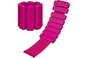 Sportneer Przenośne obciążniki – zestaw 2 szt. (każdy 0,5 kg i 1 kg) dla kobiet i mężczyzn, zestaw do jogi, tańca, aerobiku, biegania, chodzenia (różowa piwonia)