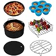 COSORI Accesorios para Freidora sin aceite 5.5L, Molde para respostería, Bandeja para pizza, Soporte de acero inoxidable, Rej