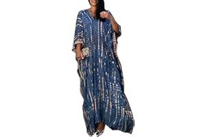 QUNERY Femmes Robe de Plage Femme Longue Boheme Robe Maxi Fleur Kimono Bikini Cover-Up