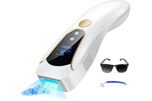 DEPLITE Depiladora Laser IPL con Función de Refrigeración, 19.35 J Depiladora Luz Pulsada con 9 Nivel de Energía, 2 Modos, 999.900 Luz Pulsada para Mujer y Hombre, Piernas, Bikini, Axilas, Cara, Cuerpo