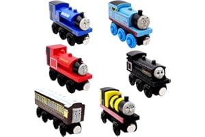 Hilloly Thomas Cars Toy, 6 Pcs Thomas Train Toy, Thomas Cars and Trains Toy Vehicles Set, Push Along Engines For Toddlers, Boys, and Girls’ Educational Play