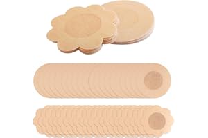 Vikrami lighting 60PCS Nipple Covers, Invisible Self-Adhesive Disposable Breast Pasties, Boob Tape, Soft Comfortable Shape Nipple Stickers