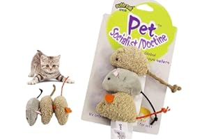 Petific 6Pcs Cats Mouse Plush Cat Toys Realistic Cute Kitten Mice Filled Catnip for Cat Chew Toy Catnip Mice for Cat Toys