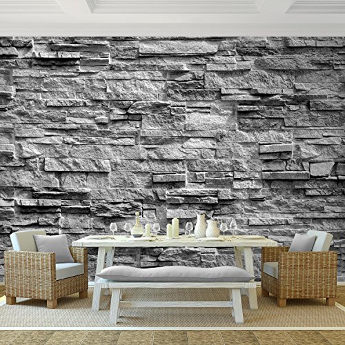 Fototapete Steinwand 308 x 220 cm – Vliestapete – Wandtapete – Vlies Phototapete – Wand – Wandbilder XXL – !!! 100% MADE IN GERMANY !!! Runa Tapete 9082010c - 2