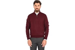 Ciabalù Cardigan Uomo Lana e Cashmere con Zip Maglione con Cerniera al Petto Collo Alto