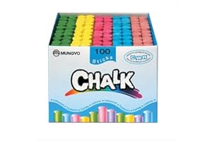 Cwr Gessi scolastici Antipolvere 1x8 cm - Assortiti - Tondi - MY/CA100 (conf.100)