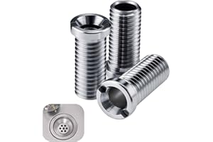 YOWFOND Lot de 3 vis creuses en acier inoxydable M12 x 30 mm pour valves à tamis - Accessoires d'évier de 30 mm - Convient pour les éviers de cuisine et les éviers à tamis - Argenté