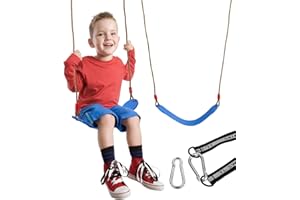 XESPIS Siège Balançoire,Balançoire pour Enfants Siège avec Corde Matériau EVA,Élastique pour Enfant,Eva Soft Board,Siège de Balançoire Réglable avec Corde, Balançoire Souple en U Charge Maximale 150kg