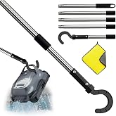 HEYIDAMAI Pool Robot Hook with 5 Removable 185 cm Aluminium Reinforcement Bars, Pool Vacuum Sweeper Hooks, Hooks for All Robo