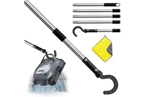 HEYIDAMAI Hooks for Pool Robots, Pool Hooks for Poles with Telescopic Rod, 183 cm, Pool Hook for Pool Robot Vacuum Cleaner, Pool Cleaning Accessories Hooks, Generic Hooks for Pool Cleaner Robot