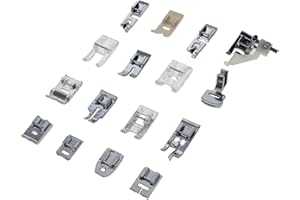 idovy ® - Kit de 16 Prensatelas Universales Snap-On para Máquinas de Coser Alfa, Singer, Brother, Janome, Elna, Juki y Lidl.