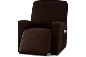 VanderHOME Funda Sillon Relax reclinable Elastica Completo Protector para Sillón Reclinable Cubierta Protectora Sillon Funda Universal Funda Sillon 1 Plaza café