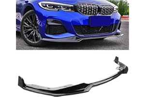 KYYET Gloss Black Front Bumper Lip Compatible with BMW 3 Series G20 G21 M Sport 2019 2020 2021 Spoiler Splitter Diffuser Trim