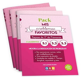 Pack Mis Problemas favoritos 3º Educación Primaria | repaso y mejora De Problemas | Editorial Geu