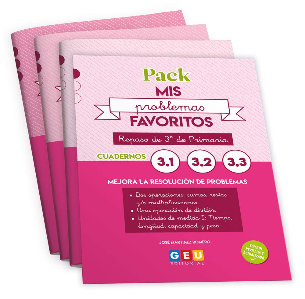 Pack Mis Problemas favoritos 3º Educación Primaria | repaso y mejora De Problemas | Editorial Geu