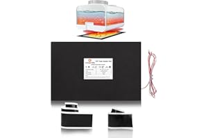 camperxlite 60W Campervan Water Tank Heater Pad with Automatic Thermostat and Strong Adhesive, 12"×17" DC 12V Tank Pad Recommended for Campervan Fresh Water/Grey Water/Black Water Tank (1-Pack)