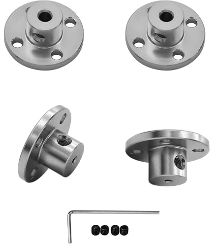 BokWin Set Di 2 Giunti Rigidi In Acciaio Inox - Foro 6mm A 6mm, Accoppiatore Per Alberi Motore, Stampanti 3D E CNC