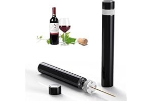 Quntis Sacacorchos Vino Profesional, Abrebotellas Vino Abrebotellas de Presión de Aire Abridor de Vino, Abridor de Acero Inoxidable, Bomba de Botella Regalo Mujer Hombre para Fiesta-Plateado