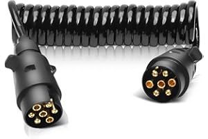 CXTM Cavo Rimorchio 7 Poli, 12V Cavo 7 Poli per Rimorchio 3 Metri, Spina e Presa per Rimorchio 7 Poli Universale per Rimorchio/RV/Caravan (Cavo 7 Poli Rimorchio 3 m)