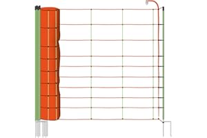 VOSS.farming Filet de clôture combiné Euro 50 m, 106 cm, avec 2 Pointes clôture Mouton, clôture de pâturage pour agneaux, chèvres, porcs