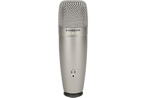 Samson C01U Pro - USB Studio Condenser Microphone with a Headphone Output for Zero-Latency Monitoring - Silver