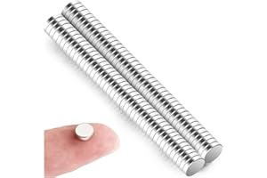 FUNNGY Mini Aimants Rond,100 PCS 5x2mm Petit Aimant Neodyme Aimant Autocollant Puissant Aimants Adhésifs Magnet Frigo Aimantsp our Réfrigérateur Tableau Blanc et DIY