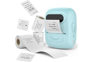 MARKLIFE Etichettatrice Stampante Etichetta Codice Barra Mini Macchina per Etichette Autoadesive Label Maker Bluetooth (Blu, 3 Etichetta(4030/4060/5050MM))