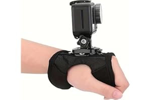 TECHZOCO Soporte Cámara Deportiva Mano, Soporte Giratorio de Mano para Cámara Deportiva, Apto para VLOG, Compatible con GoPro Hero 13/12/11/10/9/8/7/6/5, dji Osmo Action 3, Insta 360 One.