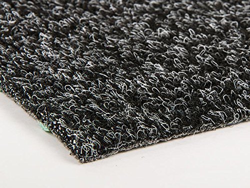 Premium Kunstrasen Rasenteppich PARK mit Noppen in Meterware – Anthrazit, 1,33m x 2,50m ✓ Vlies-Kunstrasen mit Drainagenoppen ✓ Robust ✓ Pflegeleicht & Strapazierfähig & weiche Vlies-Oberfläche | Kunstrasenteppich - 2