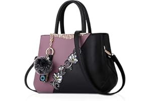 NICOLE & DORIS Borse da donna alla moda borse a tracolla per signore Borsa a mano Borse a Spalla modello fiore cuciture