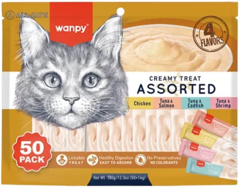 Wanpy Karışık Dört Lezzetli Krema Kedi Ödülü 50x14 Gram