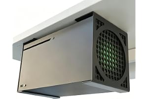 RiseNova Under skrivbordsfäste för Xbox Series X-konsol, 2 mm tjock spelkonsol i metall med mjuk stoppning, platsbesparande h