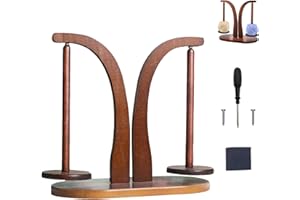 ARCPNRT Porta Gomitolo Rotante, Avvolgitore Magnetico per Rocchetto di Filo, Portabobina Magnetico in Lana, Avvolgitore di Lana a Doppio Fuso Rotante, con Accessori di Montaggio, per Uncinetto(Marrone)