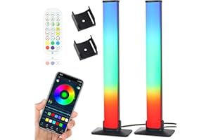 MEIYUE Smart LED Light Bars, Bluetooth Dimmable RGB Flow Light Bars 16 Million Colors, Gaming Lights with APP Remote Control,Music Sync, USB Powered Ambient Lamp for PC, Room Decorative, Ambient Lighting