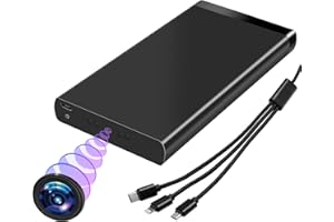 CYI Microspia Videocamera Invisibile, 10000mAh Telecamere di sorveglianza portatili da Interno/Esterno, 1080P Micro Telecamera Spia Nascosta, 50+ Ore Registrazione Spy Cam per Casa, Ufficio