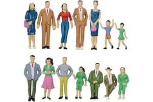 EVEMODEL P2501 14pcs Model Trains Architectural 1:25 Scale Painted Figures SCALE G sitting and standing people model railway layout NEW