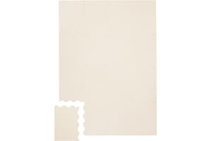 3 Sprouts - Foam Puzzle Play Mat - Large Baby Play Mat - Soft Padded Playmat for Floor - Ideal Kids Play Mats for Toddlers - Waterproof Mat - Babies Playmat for Indoors - Cream