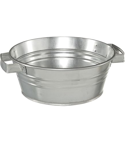DARO DEKO Metall Pflanzschale Verzinkt - 50x33x16cm Zinkwanne Für Garten & Balkon