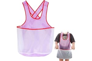 VELLIVAR Portable Clothes Drying Apron, Large Capacity Waterproof Laundry Apron with Pouch, Gardening Apron Fruit Picking Bag, Oxford Fabric with Mesh Sleeveless Apron, for Cloth Drying, Fruit Picking