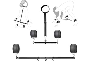 Bondage-set för par med justerbara hand- och fotbojor, halsband med restriktioner, handbojor och kedjor. BDSM-utrustning för vuxna par och rollspel